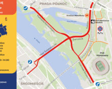 Mapa zmian w ruchu podczas biegu „Policz się z cukrzycą” w Warszawie – zamknięte ulice przy PGE Narodowym i na Pradze