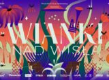 Plakat Wianków nad Wisłą 2026 — 20 czerwca, Multimedialny Park Fontann, Warszawa Gra, kolorowa ilustracja z motywami słowiańskimi, kwiatami i instrumentami muzycznymi