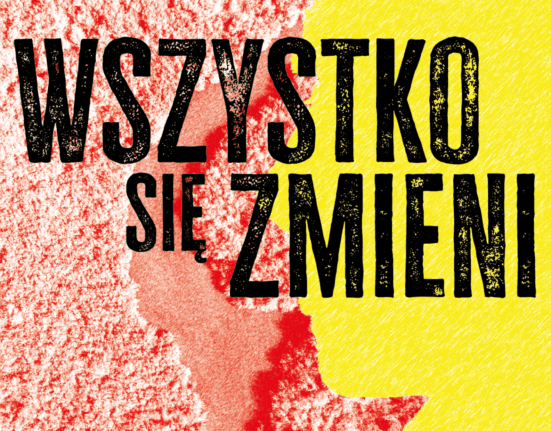 Plakat wystawy "Wszystko się zmieni" Państwowego Muzeum Etnograficznego na Bulwarze Generała Pattona nad Wisłą w Warszawie