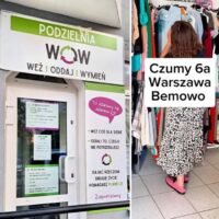 Mieszkańcy Bemowa wymieniający ubrania w Podzielni WoW. Lokalna inicjatywa promująca dawanie rzeczom drugiego życia, ekologię i budowanie sąsiedzkiej społeczności.