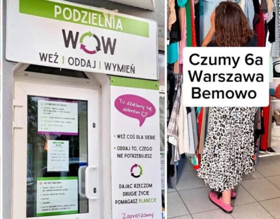 Mieszkańcy Bemowa wymieniający ubrania w Podzielni WoW. Lokalna inicjatywa promująca dawanie rzeczom drugiego życia, ekologię i budowanie sąsiedzkiej społeczności.