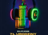 Plakat promocyjny 71. urodzin Pałacu Kultury i Nauki w Warszawie