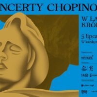Plakat 67. sezonu Koncertów Chopinowskich w Łazienkach Królewskich w Warszawie - 5 lipca do 27 września 2026, w każdą niedzielę o godz. 12.00 i 16.00