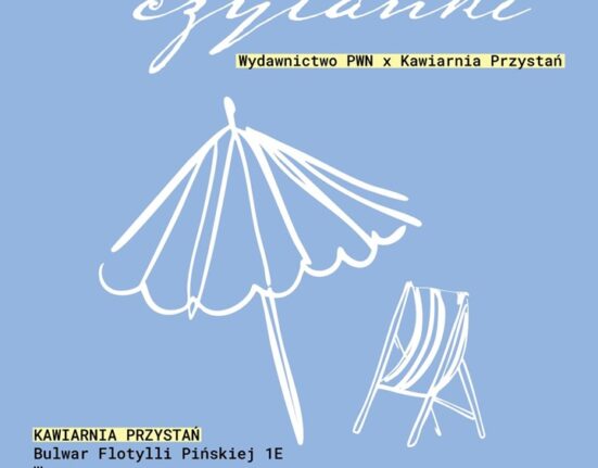 Plakat wydarzenia Letnie Czytanki PWN w Kawiarni Przystań w Warszawie