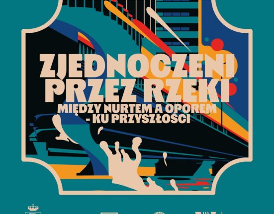 Grafika konferencji United by Rivers - Zjednoczeni przez rzeki, Warszawa