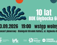 Plakat jubileuszu 10-lecia BOK Głębocka 66 w Warszawie - koncert plenerowy 13 września